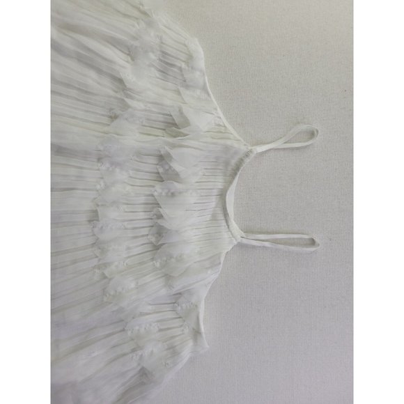 Ramy Brook Women's S White Lined Pleated Ruffle Tank Top Cropped READ - Picture 5 of 11
